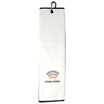 6104 Gleneagles White Polyester Tri-fold Towel
